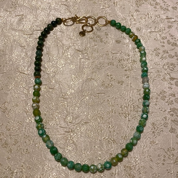 CFC Jewelry - Chavez for Charity multi tone green adjustable necklace with gold detail